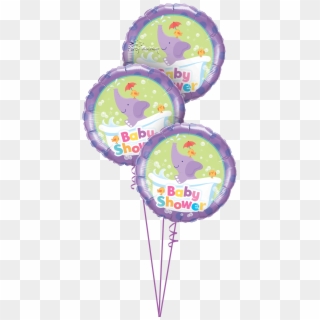 Baby Shower Elephant Triplet - Balloon, HD Png Download