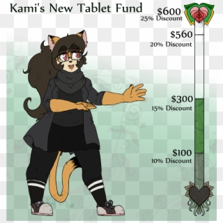 Kami's New Tablet Fund Thing - Cartoon, HD Png Download