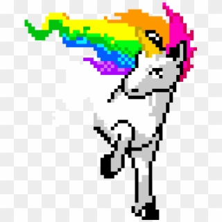 Rainbow Unicorn Icon - Unicornio Pixel Art Png, Transparent Png