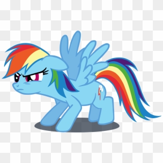 Clipart Of Rainbow Dash - Mlp Rainbow Dash Angry, HD Png Download