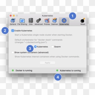 Docker For Mac Preferences For Kubernetes - Kubernetes, HD Png Download