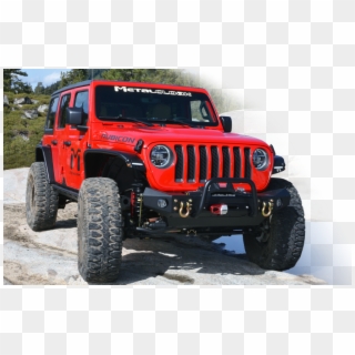Red Jeep Jl Outfitted With Metalcloak Gear - Metalcloak Jl Fenders, HD Png Download