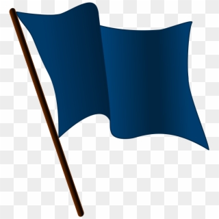 Darkblue Flag Waving - Blue Flag Png, Transparent Png