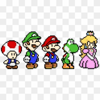 Mario Characters - Super Mario Characters Pixel, HD Png Download