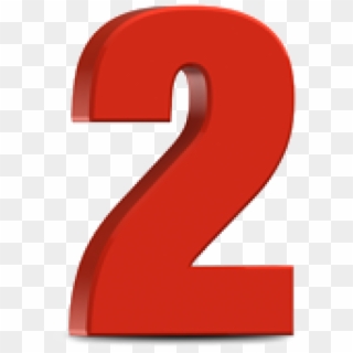 Number 2 Png Free Download - Number 2 In Red, Transparent Png