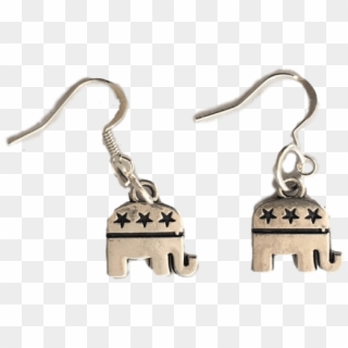 Gop Elephant Earrings Silver - Earrings, HD Png Download