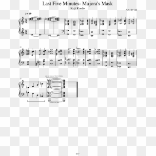 Last Five Minutes Majora S Mask - Phantom Manor Piano Sheet Music, HD Png Download