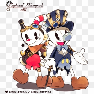 “cuphead And Mugman On Steampunk Style My New Au Originally - Steampunk Cuphead, HD Png Download