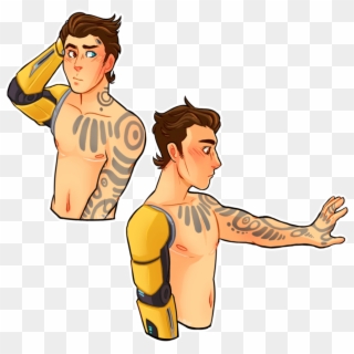 Borderlands Rhys Tattoos 3 By Gary - Borderlands 2 Male Siren Mod, HD Png Download