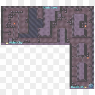 [ Second Section ] - Pokemon Crystal Dark Cave Layout, HD Png Download