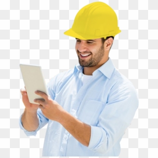 Index Of - Construction Workers Holding Ipads, HD Png Download
