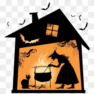 Witchcraft Clipart Witch Hut - Witch House Clipart, HD Png Download