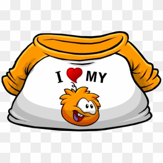 I Heart My Orange Puffle T-shirt - Club Penguin Orange Puffle, HD Png Download