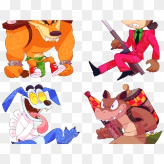 Crash Bandicoot Clipart Chibi - Cartoon, HD Png Download