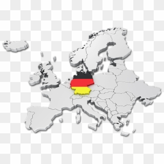 Germany Therefore Convinces Not Only With Its Quality - Europe Map With Germany Highlighted, HD Png Download