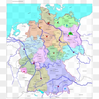Free Vector Political Map Of Germany - Map Deutschland Germany Svg, HD Png Download