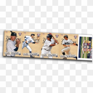 Slide 0003 Yankees 5strip - Baseball Player, HD Png Download