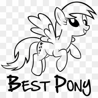 [o] Best Pony - Line Art, HD Png Download
