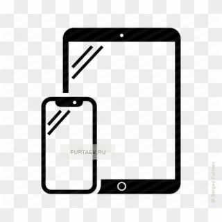 Iphone X And Ipad Icon Of Tablet - Iphone And Ipad Icon, HD Png Download