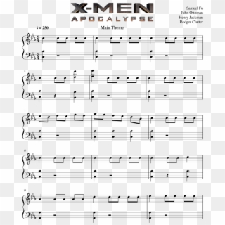 Main Theme - X-men - Apocalypse - John Ottoman - Piano - Death Mountain Theme Sheet Music, HD Png Download