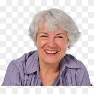 Older Woman At Park - Old Woman Face Png, Transparent Png