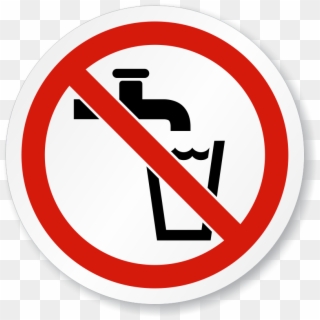Iso Prohibition Sign - Warning Non Potable Water, HD Png Download