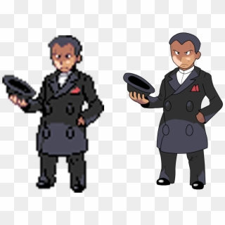 My Attempt At Making A Vector Image Of Giovanni's Hgss - Giovanni Sprite Gif, HD Png Download