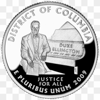 District Of Columbia State Quarter - Quarter Dollar District Of Columbia 2009, HD Png Download