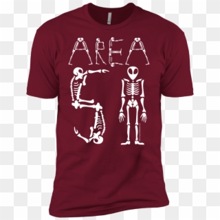 Area 51 Alien Skeleton Premium Ufo T-shirt - Shirt, HD Png Download