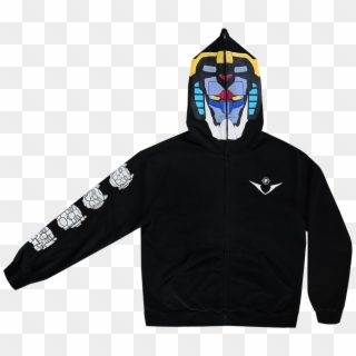 Voltron Headcase Full Zip Hoodie From Brooklyn Projects - Hoodie, HD Png Download