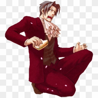Transparent Miles Edgeworth From The Gs Artbook - Sitting, HD Png Download