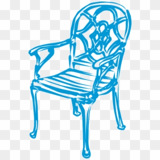 Chair Elegant Design Summer Patio Furniture - Blue Chair Clip Art, HD Png Download