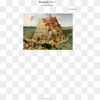 The Tower Of Babel Rhapsody No - Tower Of Babel, 1563, HD Png Download