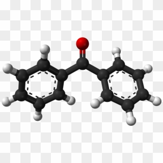 Benzophenone From Xtal Stable Phase 1968 3d Balls - Benzophenone 3d Structure, HD Png Download