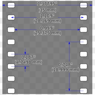 35mm Film Dimensions, As Outlined In A 1965 Smpte Paper - 35mm Film Dimensions, HD Png Download