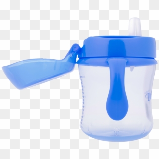 Attached Lid Stays Open When Baby Drinks And Keeps - Dr Brown Spout Cup, HD Png Download