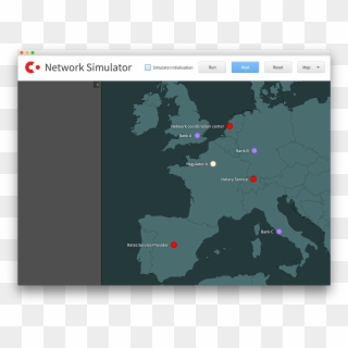 Images/network-simulator - Mapa Europa Blanco Sin Fronteras, HD Png Download