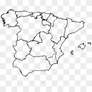 Autonomous Communities Of Spain World Map Blank Map - Blank Regions Of Spain, HD Png Download