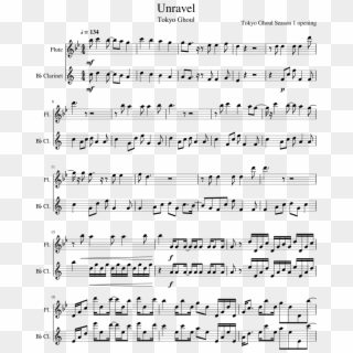 Unravel Sheet Music Composed By Tokyo Ghoul Season - Out Of Nowhere Jazz Guitar, HD Png Download