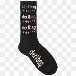 Black Dertbag Logo Sock - Sock, HD Png Download