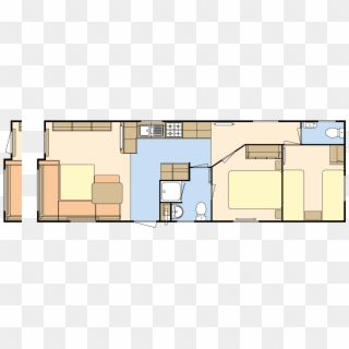 Moonstone 35 × 12 2 Bedroom/6 Berth - Floor Plan, HD Png Download