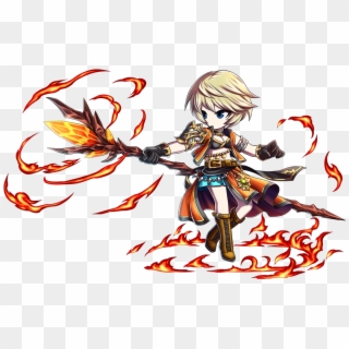 [ Img] - Brave Frontier Fire Units Female, HD Png Download
