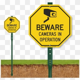 Video Surveillance Yard Signs - Warning German Shepherd Sign, HD Png Download
