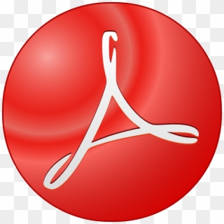 Adobe Acrobat Symbol Clip Art - Adobe Acrobat Icon Round, HD Png Download