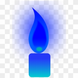 Vector Clip Art - Candle Fire Blue Png, Transparent Png