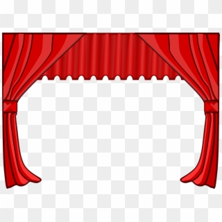Curtain, Stage, Theater, Movies, Cinema, Red - Theater Curtains Clip Art, HD Png Download