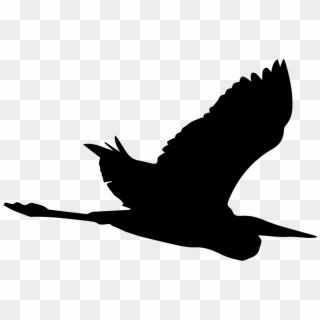 Bird Heron Flying Shape Comments - Garza Silueta, HD Png Download