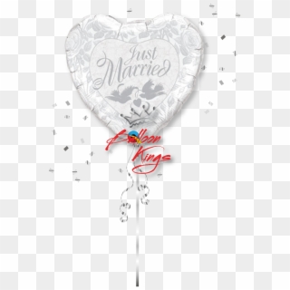 Just Married Two Doves - Just Married Balloons Png, Transparent Png