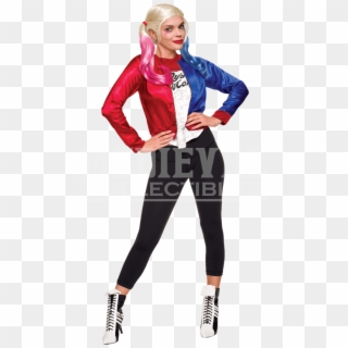 Adult Harley Quinn Costume Jacket With Shirt - Harley Quinn Adults Costume, HD Png Download