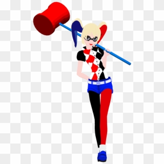 730 X 1095 8 - Harley Quinn With Hammer, HD Png Download